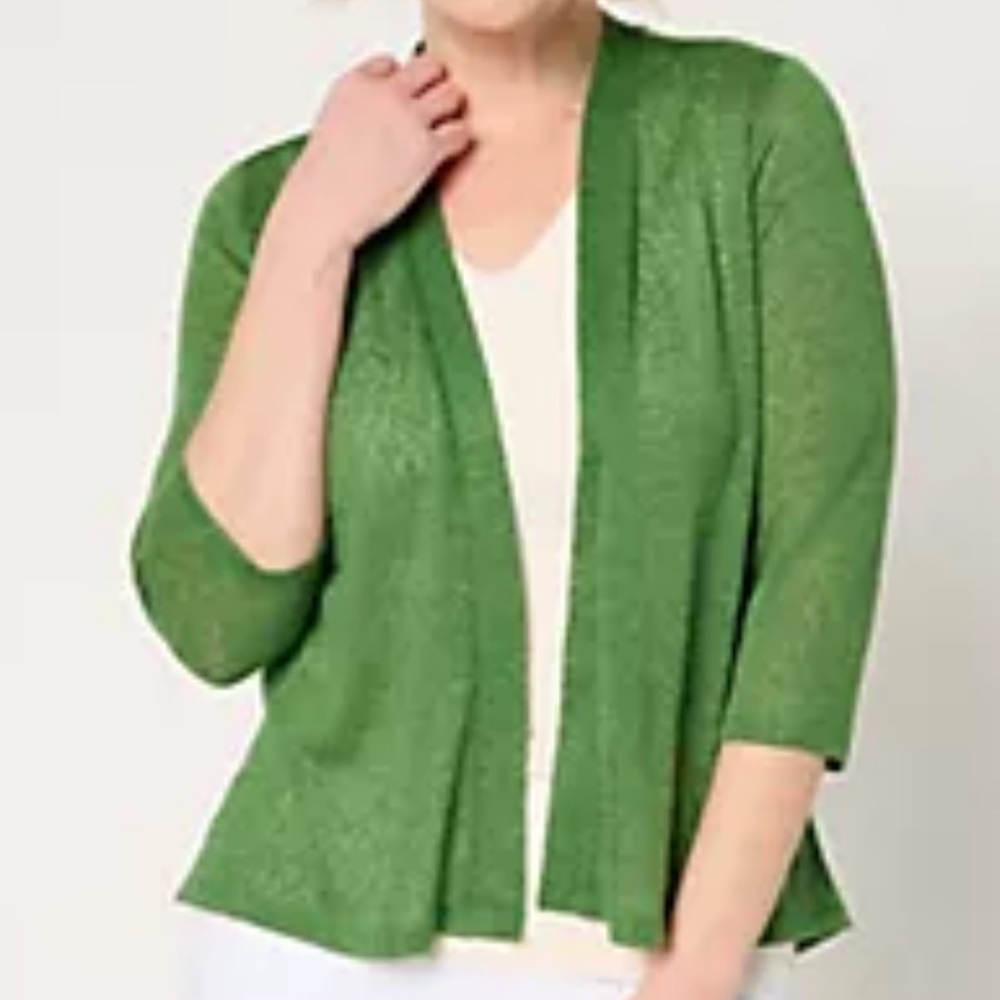 Denim & Co. Green Cardigan Sweater